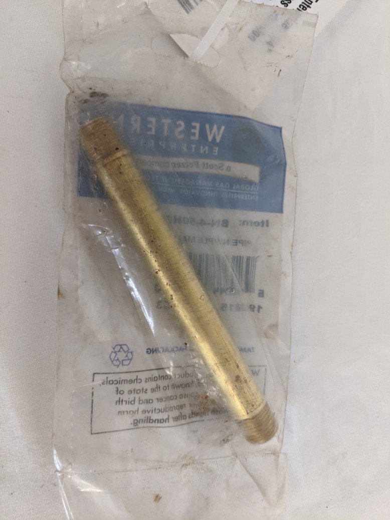 Western Enterprises 1/4" Male NPT Brass Extension Nipple - P/N: BN-4-50HP (8534351085884)