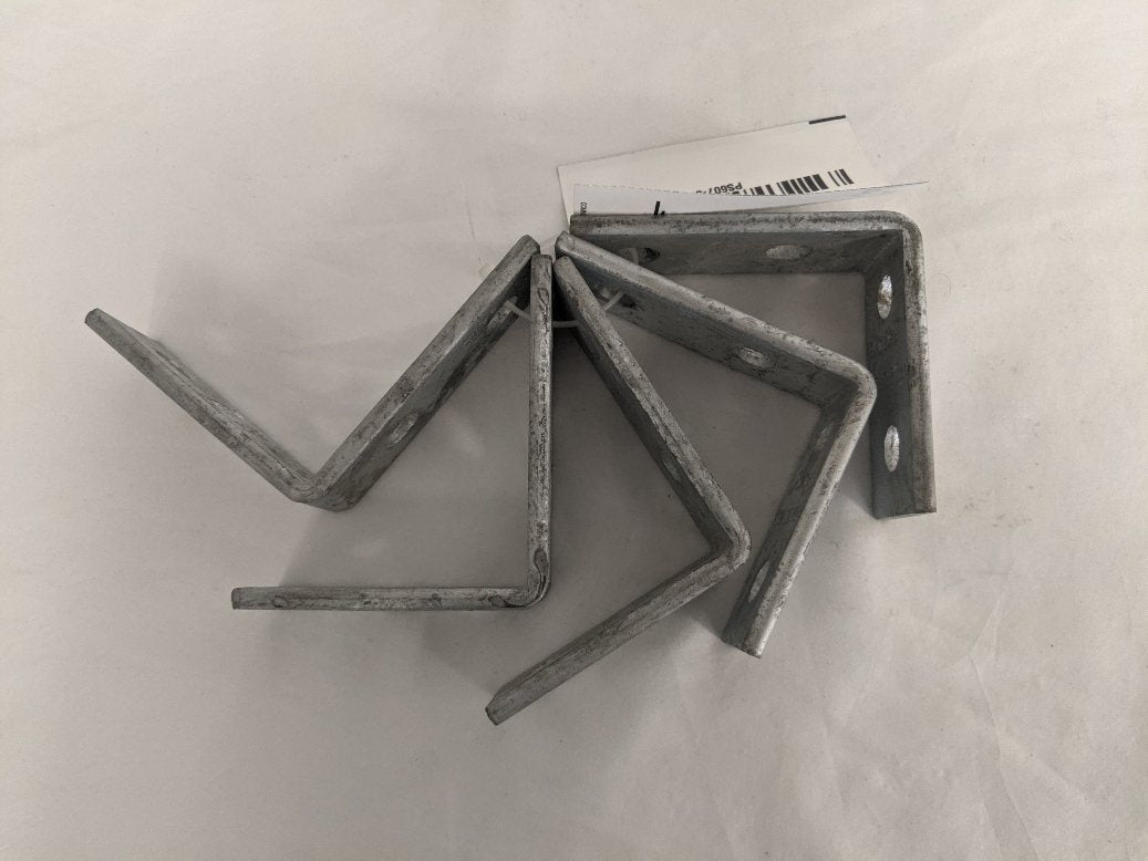 *Lot Of 5* Used Power-Strut 90° Angle Steel Corner Strut - P/N PS607