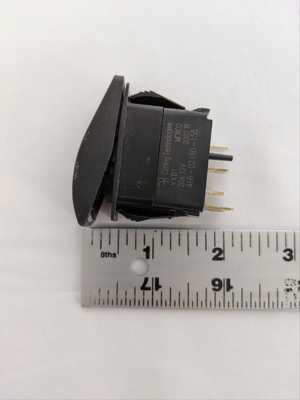 Carling Tech Momentary 2PM Tarp Rocker Switch - P/N A66-02160-158