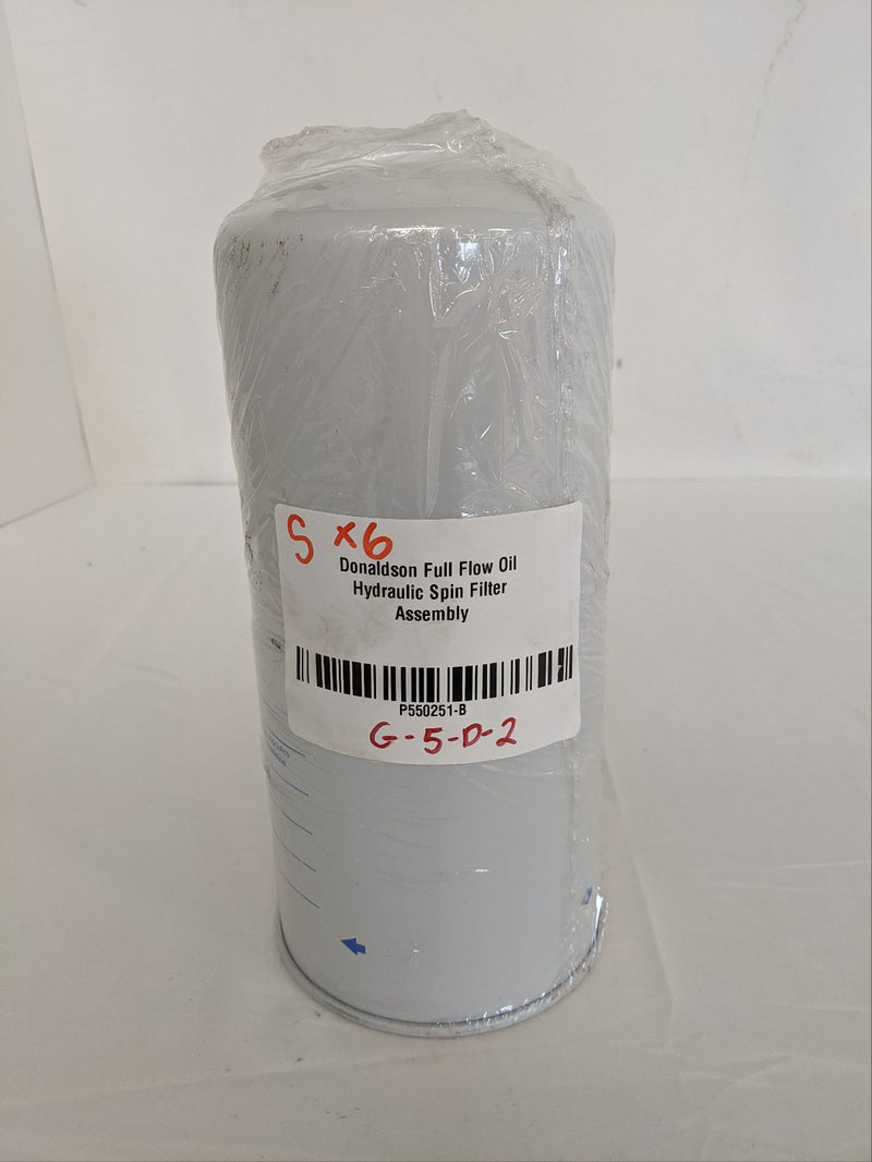 Donaldson Full Flow Oil Hydraulic Spin Filter Assy - P/N: DN P550251