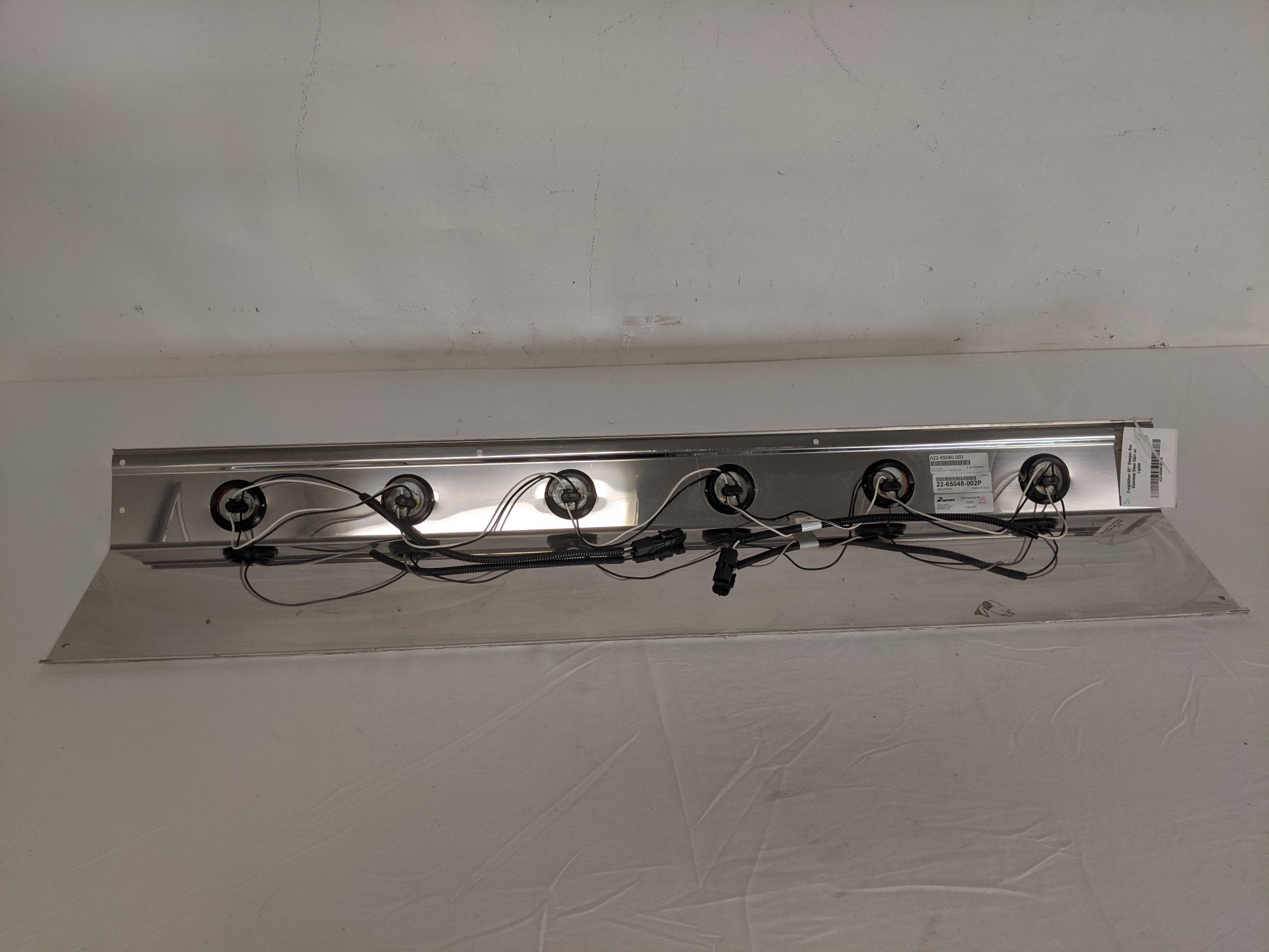 Freightliner 62" Sleeper Box Stainless Steel Skirt w/ Lights - P/N  A22-65040-003 (9015610802492)