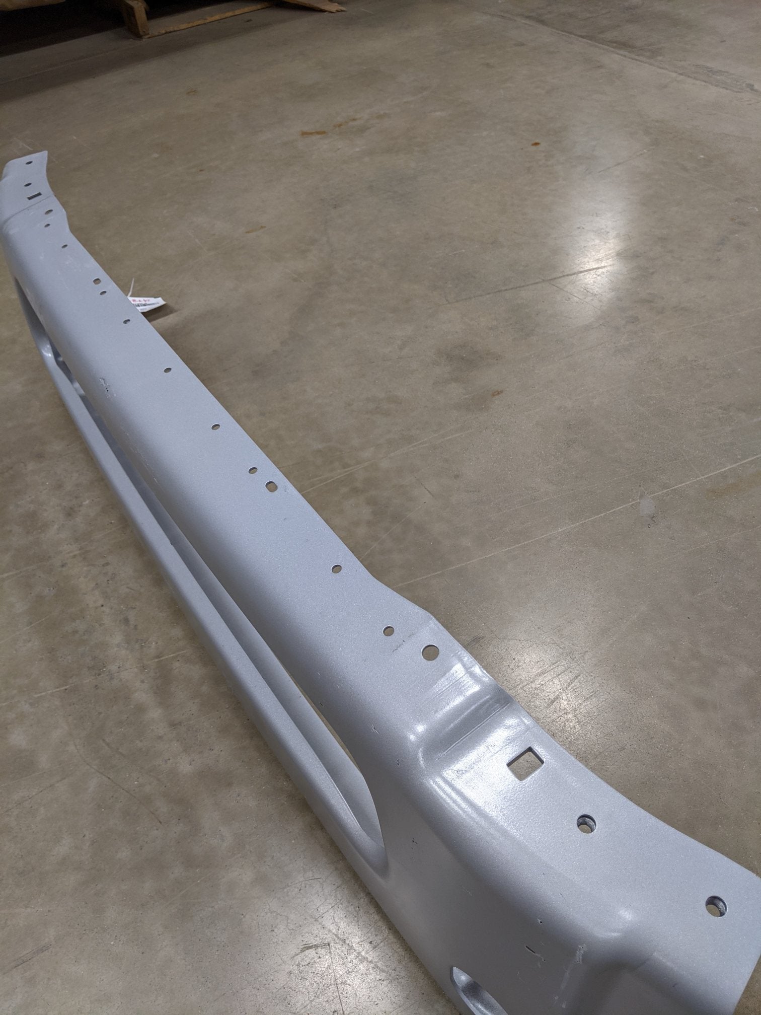 Damaged Freightliner M2 Gray Steel Center Bumper Piece - P/N A21-28386-016 (9059026272572)