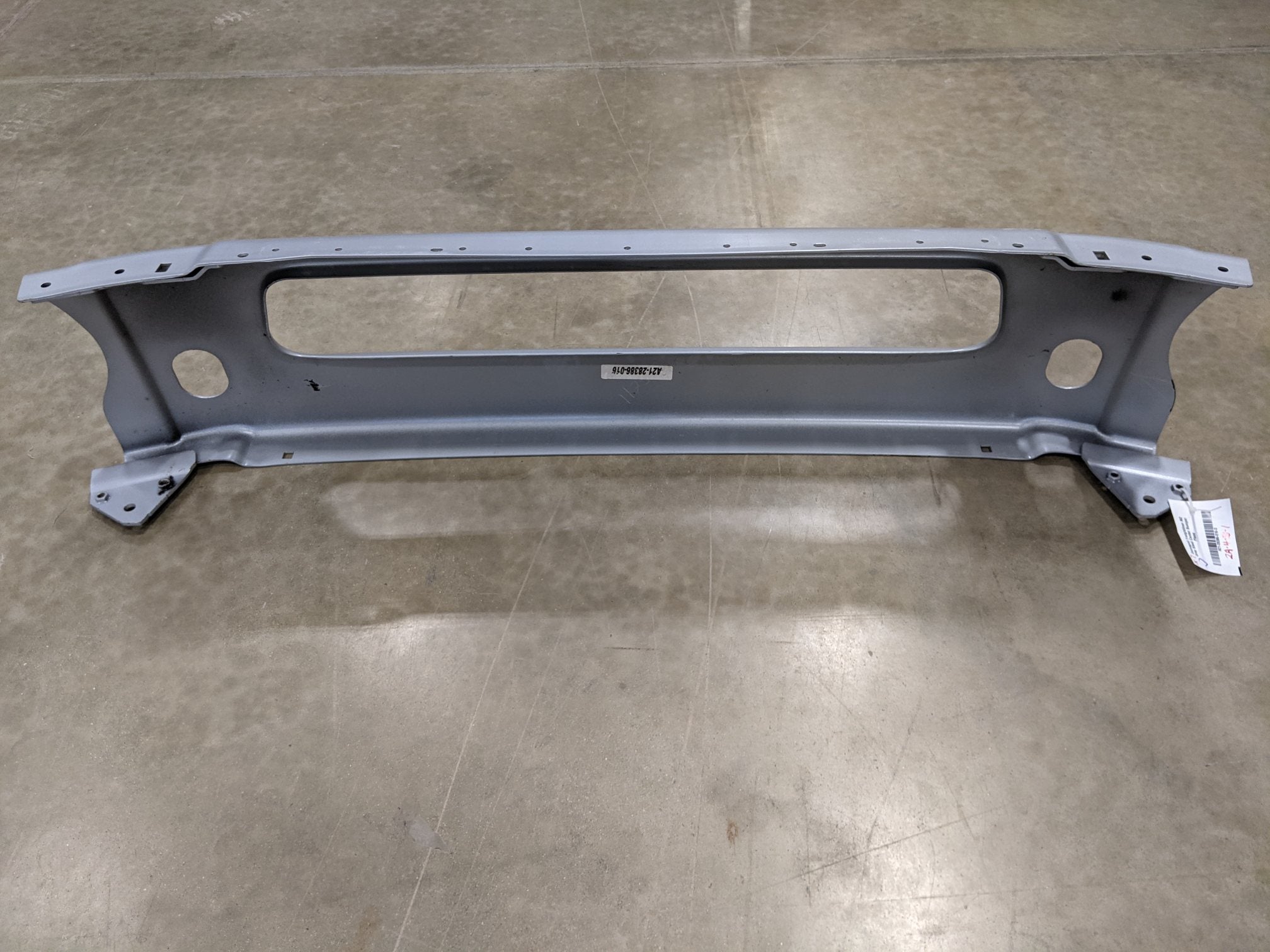 Damaged Freightliner M2 Gray Steel Center Bumper Piece - P/N A21-28386-016 (9059026272572)