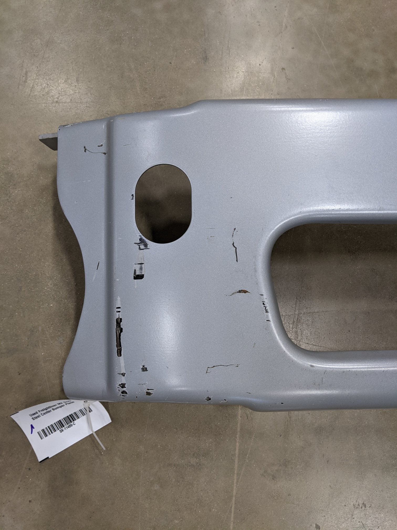 Used Freightliner M2 Gray Steel Center Bumper Piece - P/N A21-28386-016 (9059037544764)