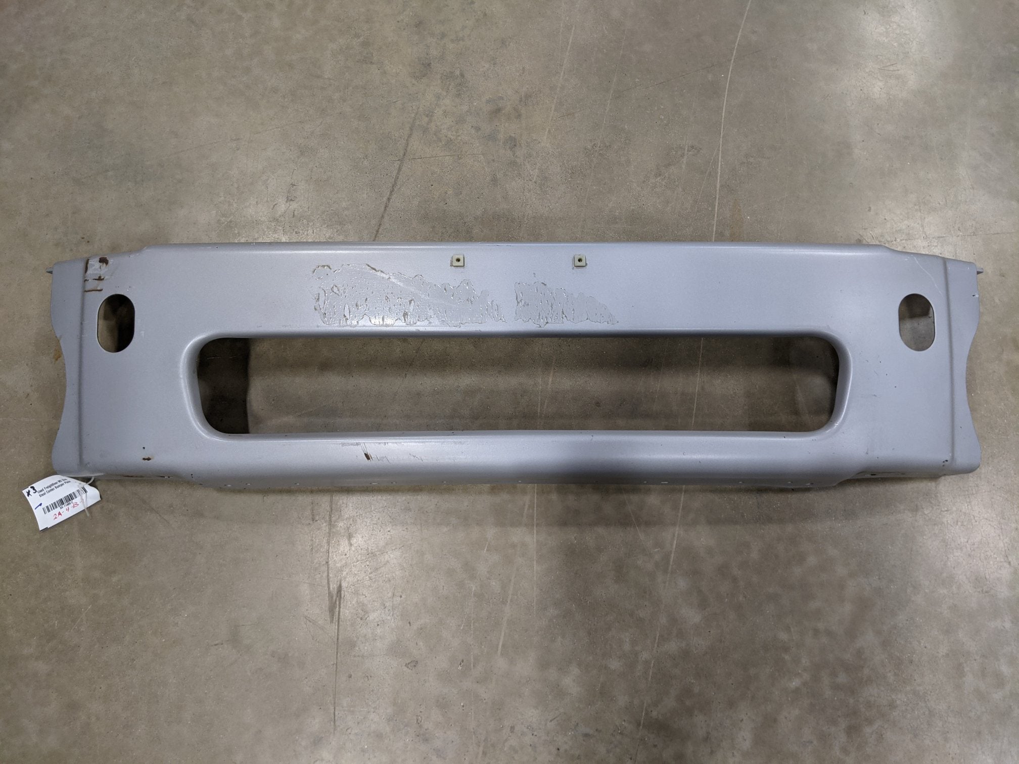 Used Freightliner M2 Gray Steel Center Bumper Piece - P/N A21-28386-016 (9059037544764)