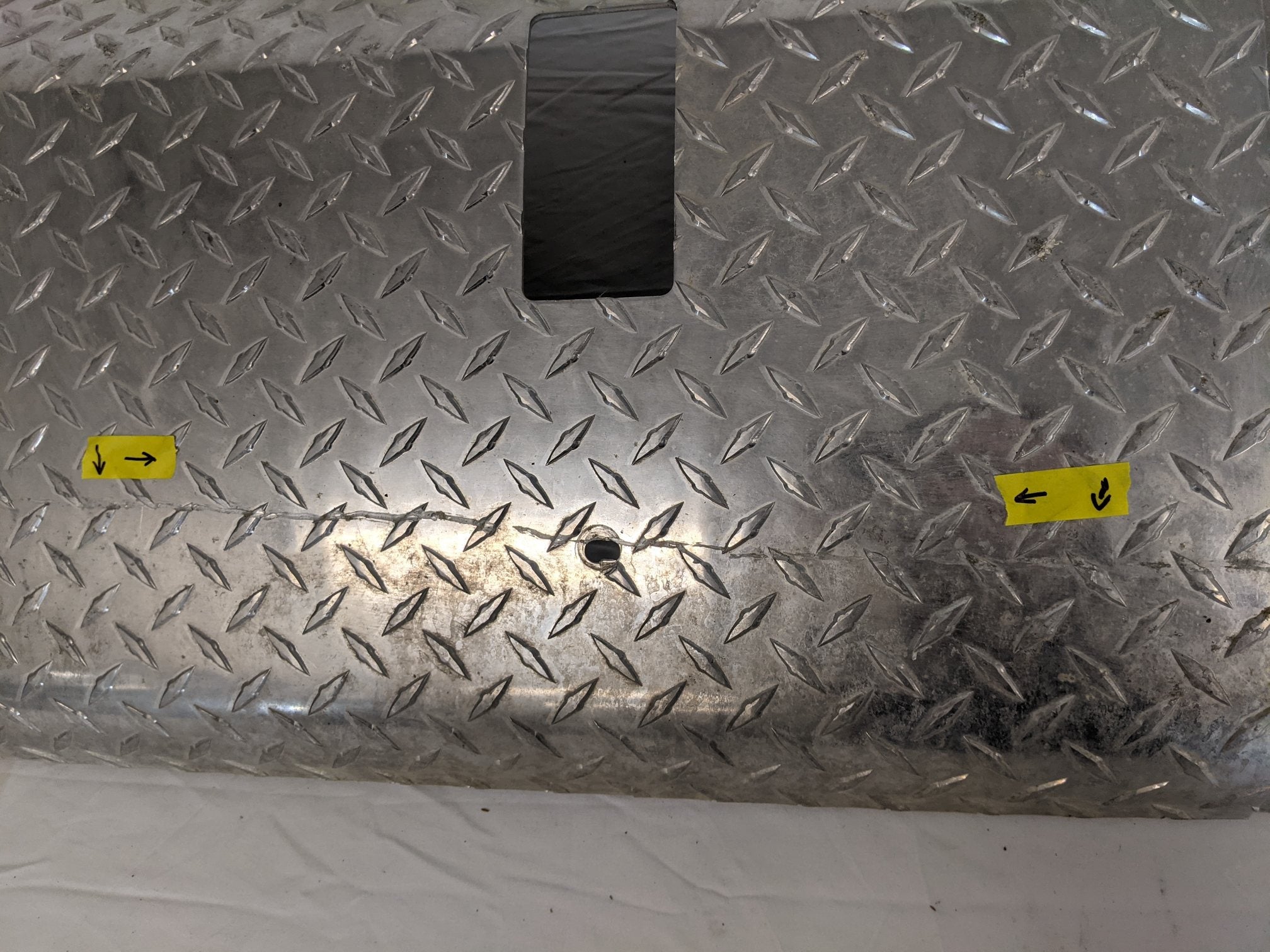 Used Freightliner 42.28" Plain Aluminum w/o Cutout ATD Cover - P/N A22-67353-000 (9094484623676)