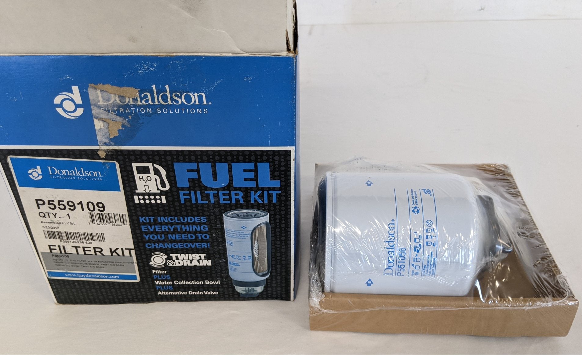 Donaldson P551056 Spin-On Fuel Water Separator (FWS) Filter Kit - P/N DN P559109 (9136208478524)