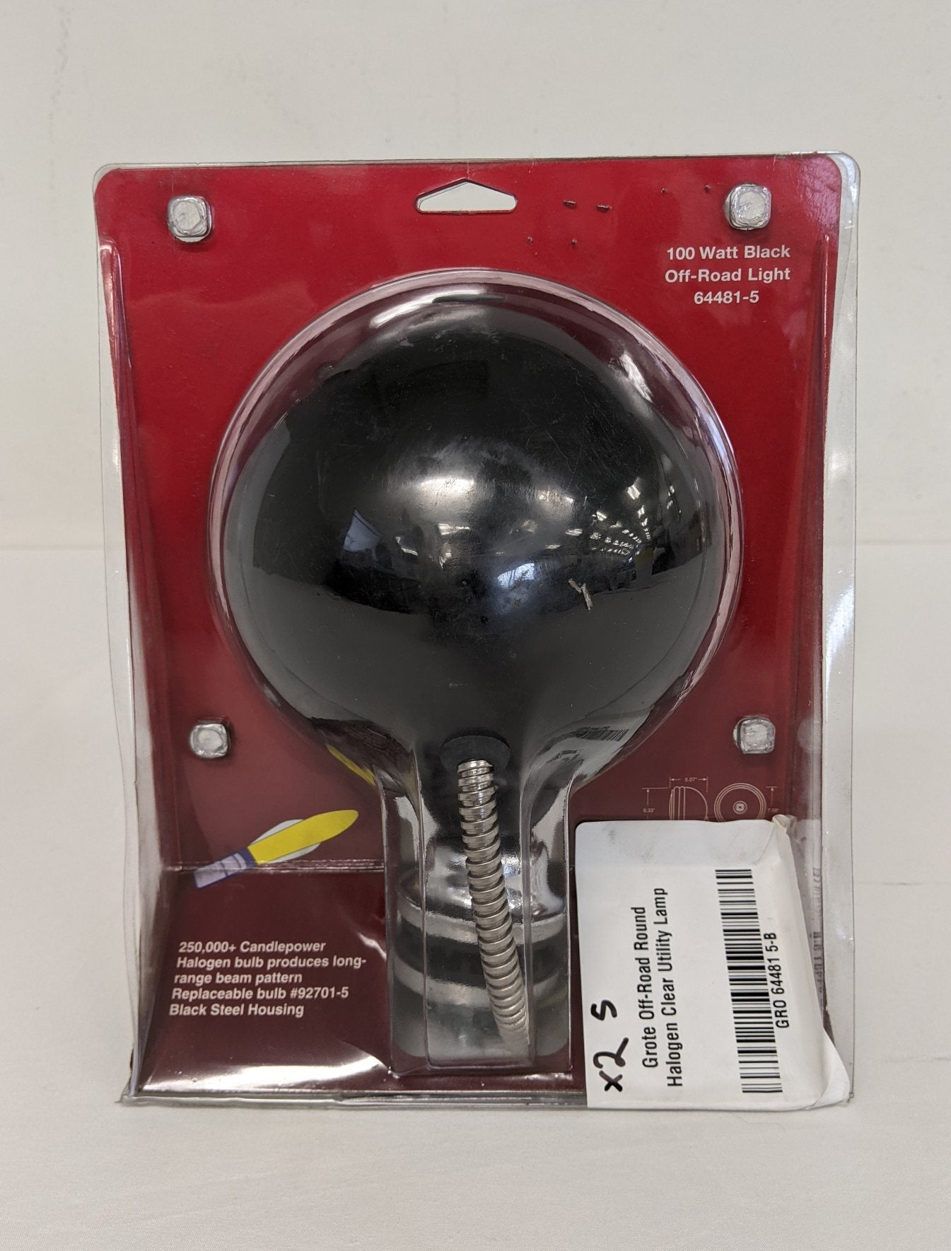 Grote Off-Road 100 W  Round Halogen Clear Utility Lamp - P/N  GRO 644815 (9439856984380)