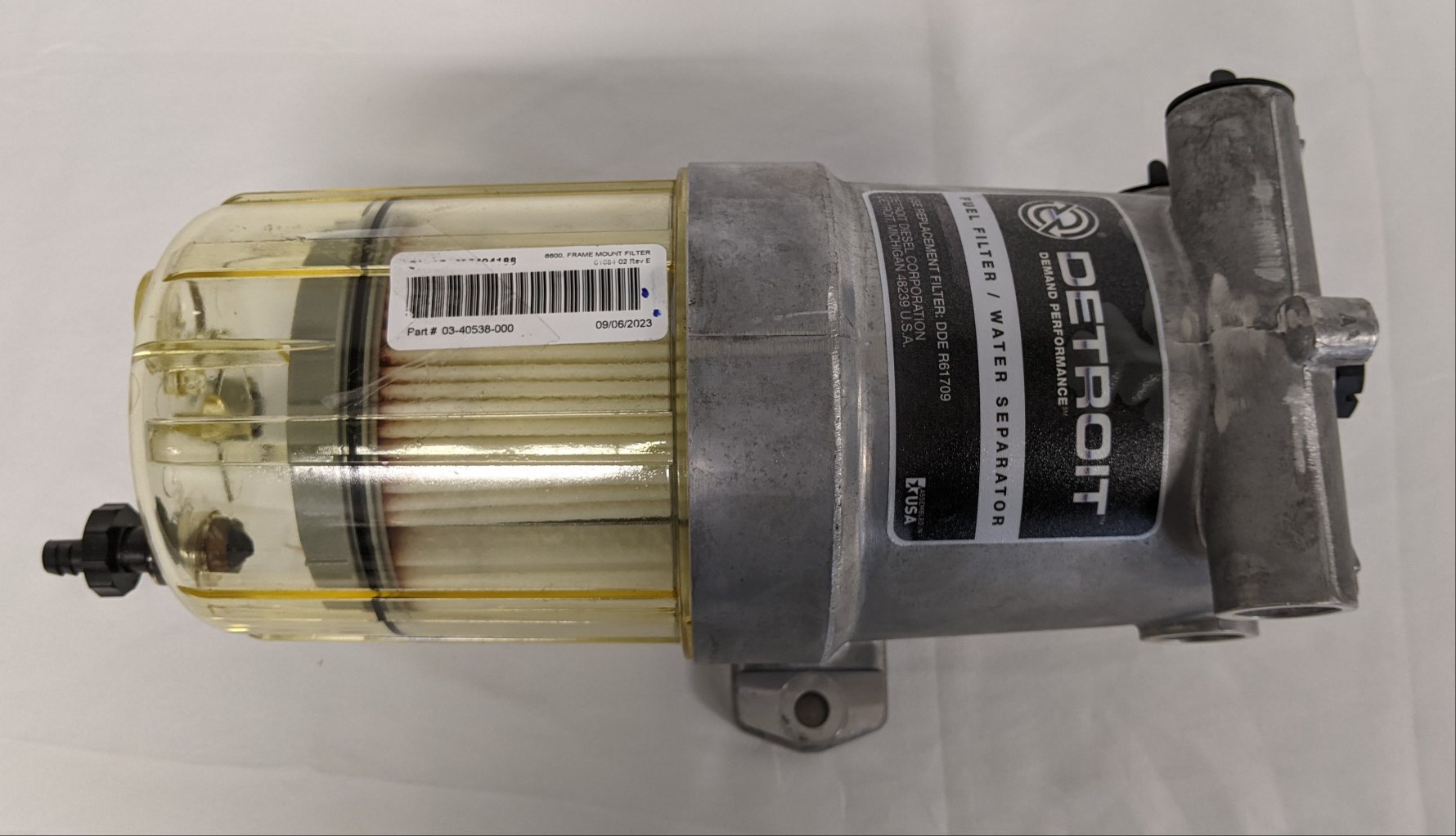 Detroit Bypass Fuel Water Separator (FWS)- P/N 03-40538-000