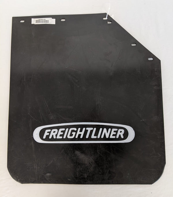 Used Freightliner RH 27" X 24" Black Mud Flap w/ Logo - P/N  22-69608-263 (6698094788694)