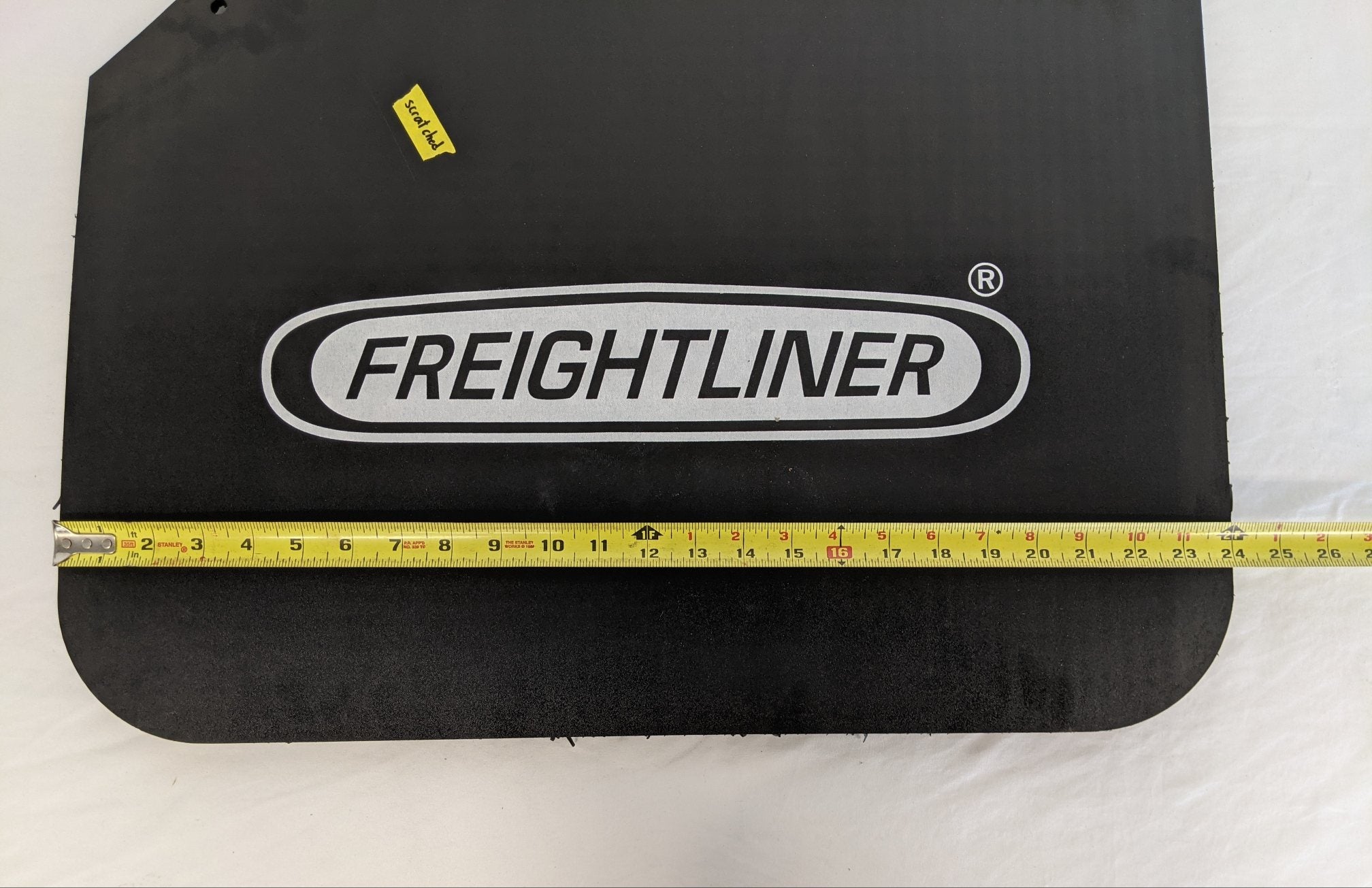 Freightliner LH 24" Mitered 1 Symplastic Mud Flap w/ Logo - P/N  22-61645-211 (6694134939734)