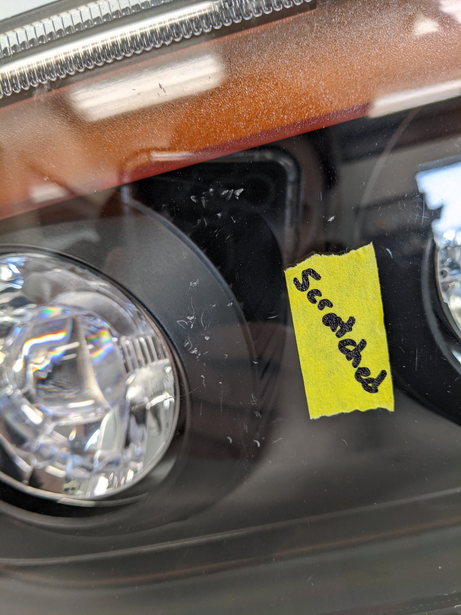 Damaged Western Star 47X / 49X SFA LH LED Amber Headlamp - P/N A66-10227-020 (9186676998460)