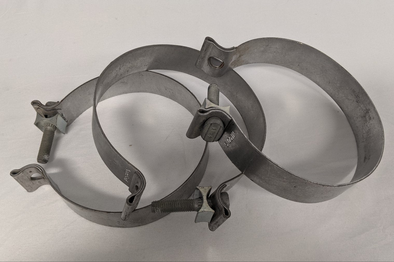 *Lot of 3* Used AccuSeal 5" Stainless Steel Exhaust Clamp (9186223161660)