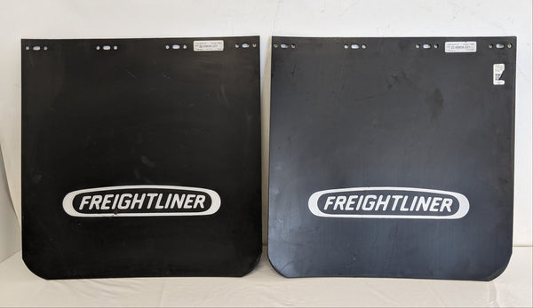 *Set of 2* Used Freightliner 24 Inch Black Plastic Mud Flap - P/N  22-69608-201 (8758514483516)