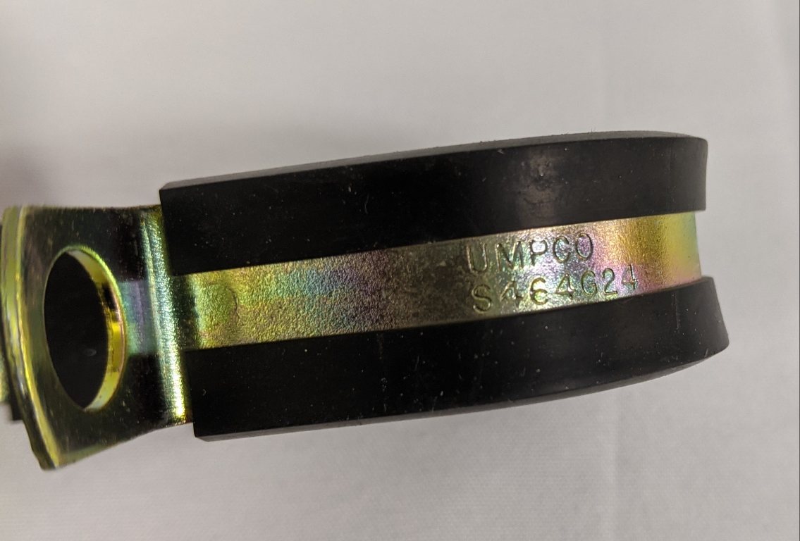 *Lot of 10* Umpco 1 ½" Dia. Single Loop ⅜" Mount Cushion Clamp - P/N S464G24 (9198007681340)