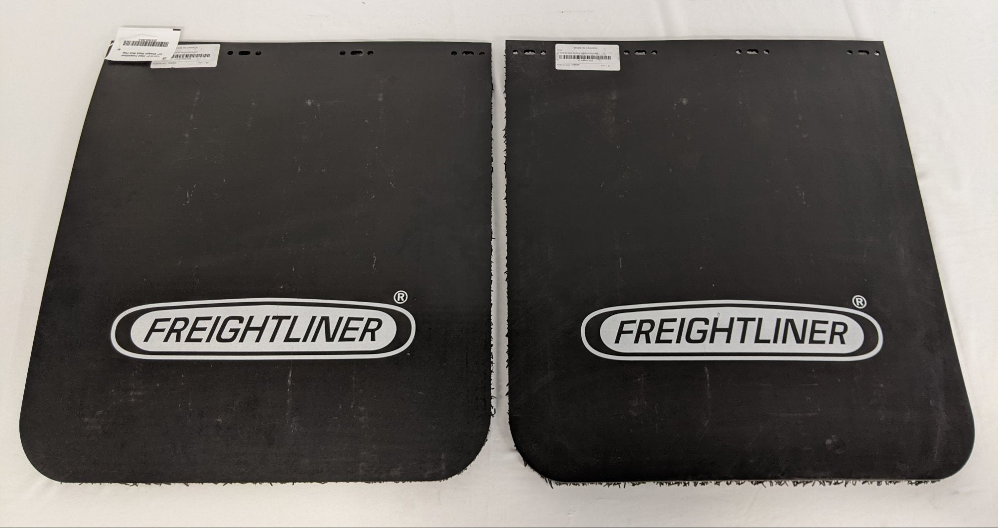 *Lot of 2* Used Freightliner 27" Straight Black Mud Flap - P/N  22-61645-203 (9202138186044)