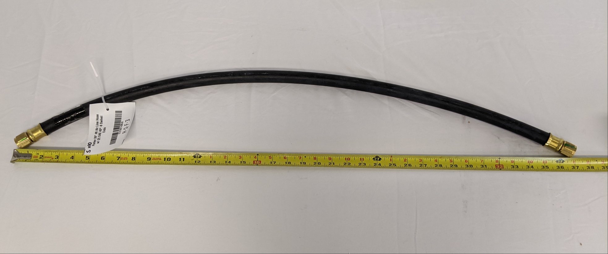 Parker 39" #8 Air Line Hose w/ (2) -8 SAE 45° Swivel Ends - P/N  12-21021-039 (9209115476284)