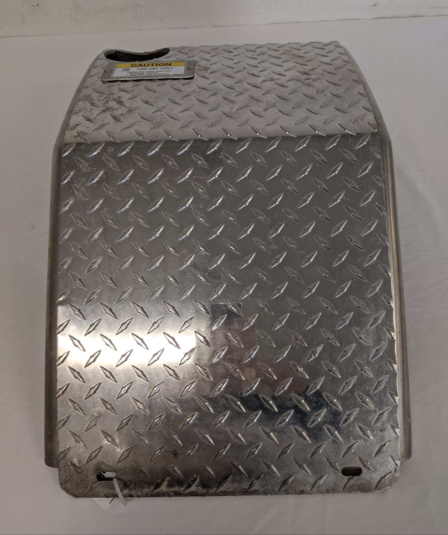 Diamond Plate 23 Gal. LH Straight Fill DEF Tank Cover - P/N A04-27869-012 / 006 (9267309838652)