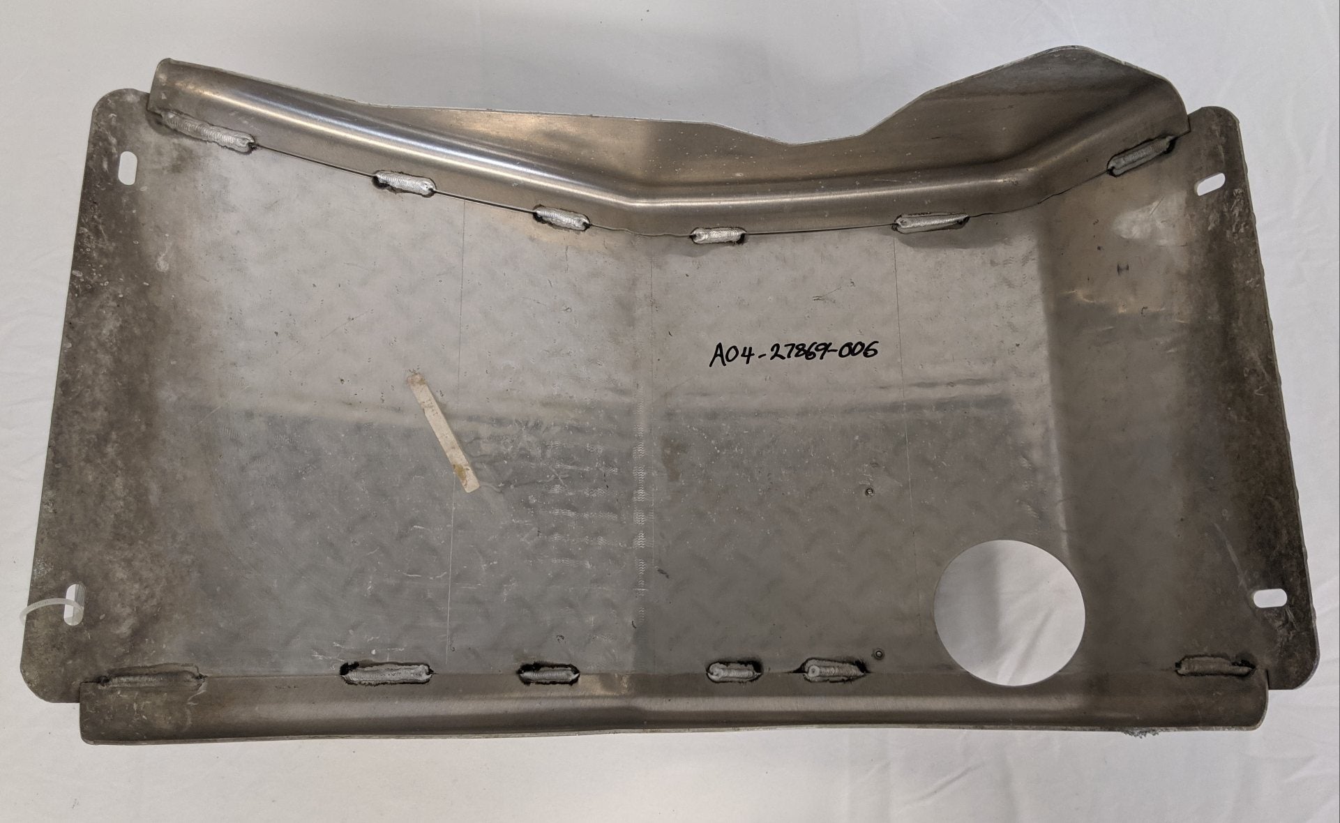 Diamond Plate 23 Gal. LH Straight Fill DEF Tank Cover - P/N A04-27869-012 / 006 (9267309838652)