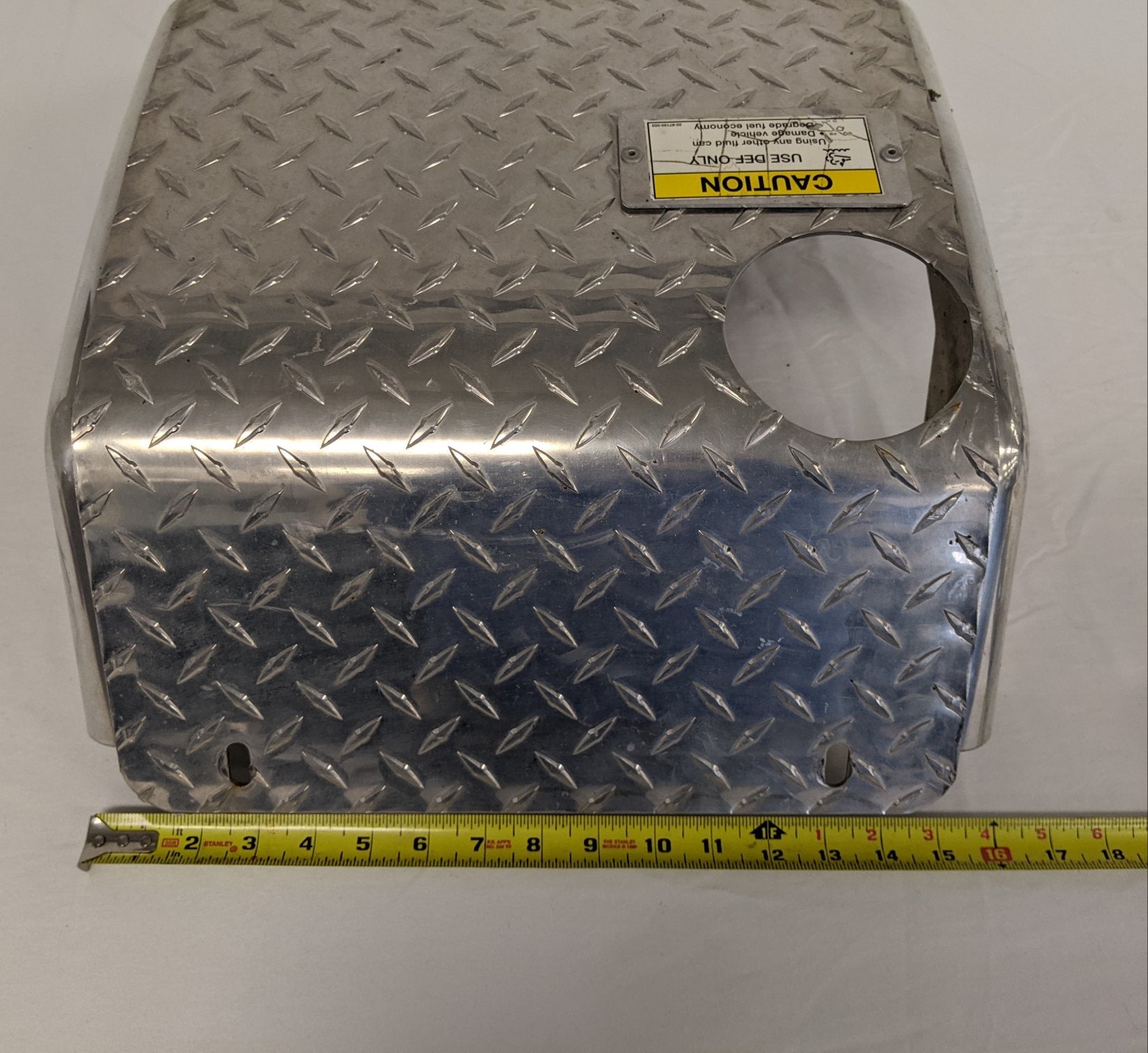 Used Dia. Plate POL 23 Gal. LH Short Fill DEF Tank Cover -P/N A04-27869-017 /011 (9267278414140)