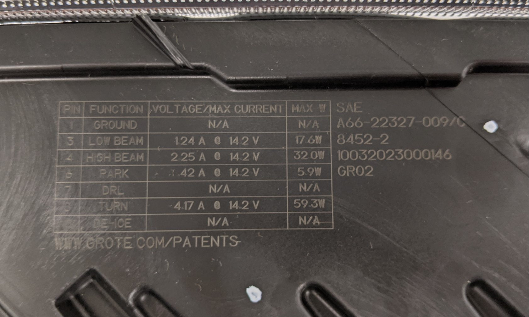 Western Star 47X / 49X SBA RH LED Head Lamp / Light- P/N: A66-22327-009 (6825040609366)