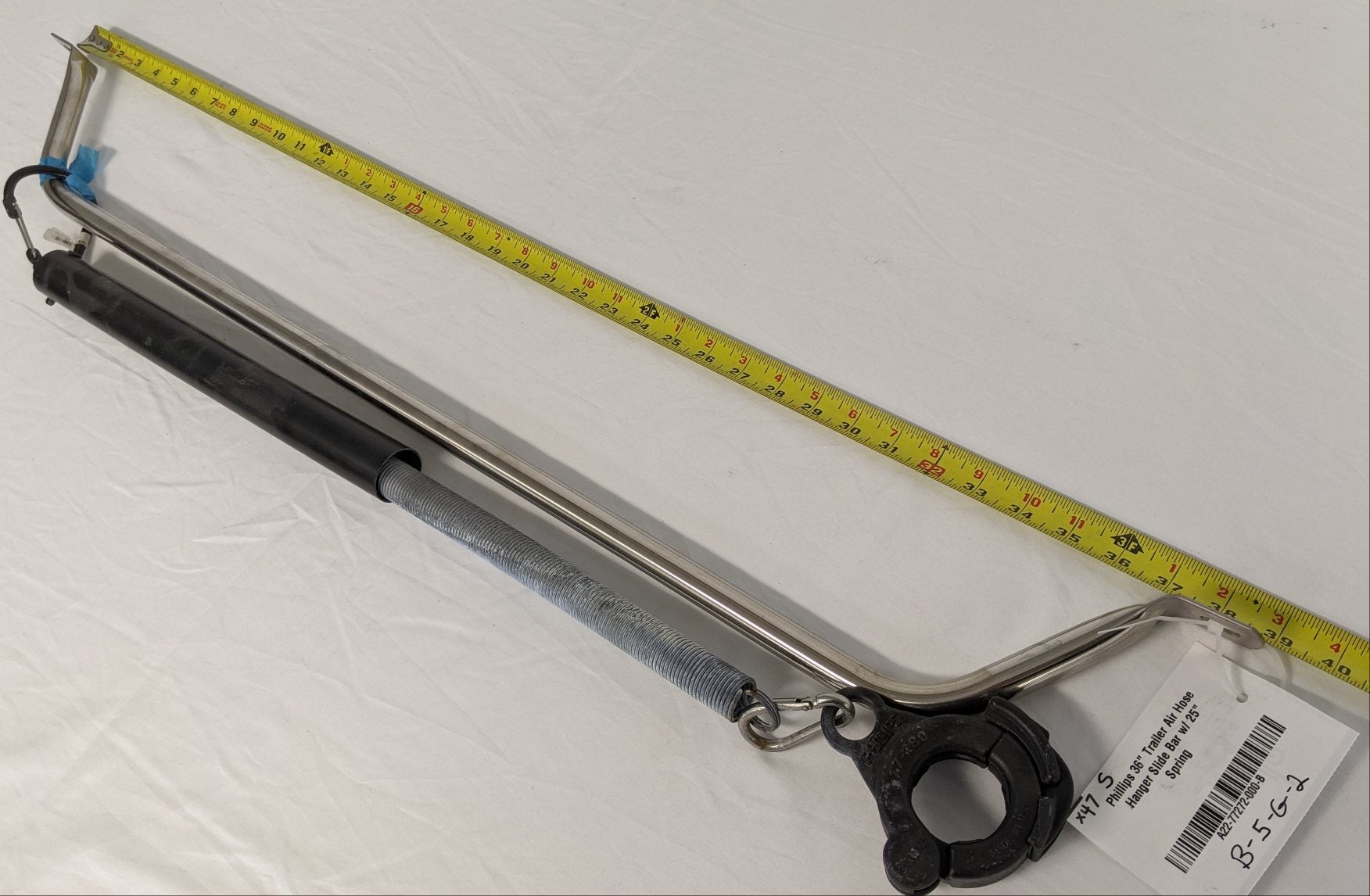 Phillips 36" Trailer Air Hose Hanger Slide Bar w/ 25" Spring - P/N A22-77272-000 (9275272724796)