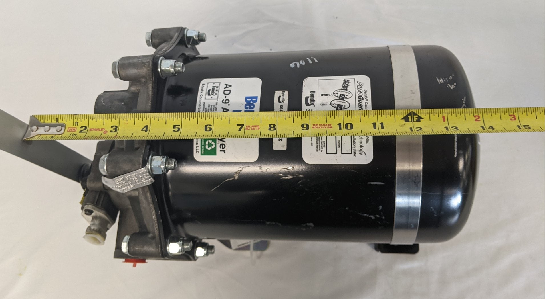 Bendix AD-9 270° Soft Seat Air Dryer w/ Drain & Check Valves - P/N BW K041107 (9320676852028)