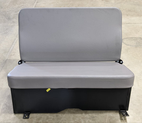 Freightliner M2 Opal Gray Vinyl TB Cutout 2-Man Bench Seat - P/N C27-00121-009 (9385995108668)