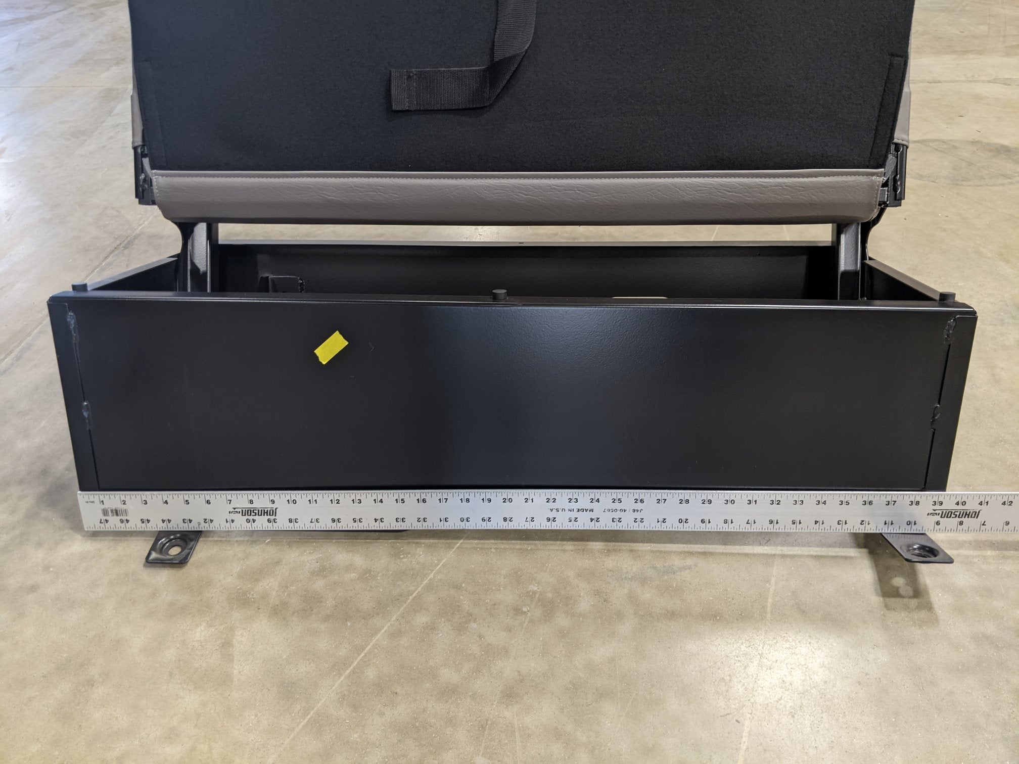 Freightliner M2 Opal Gray Vinyl TB Cutout 2-Man Bench Seat - P/N C27-00121-009 (9385995108668)