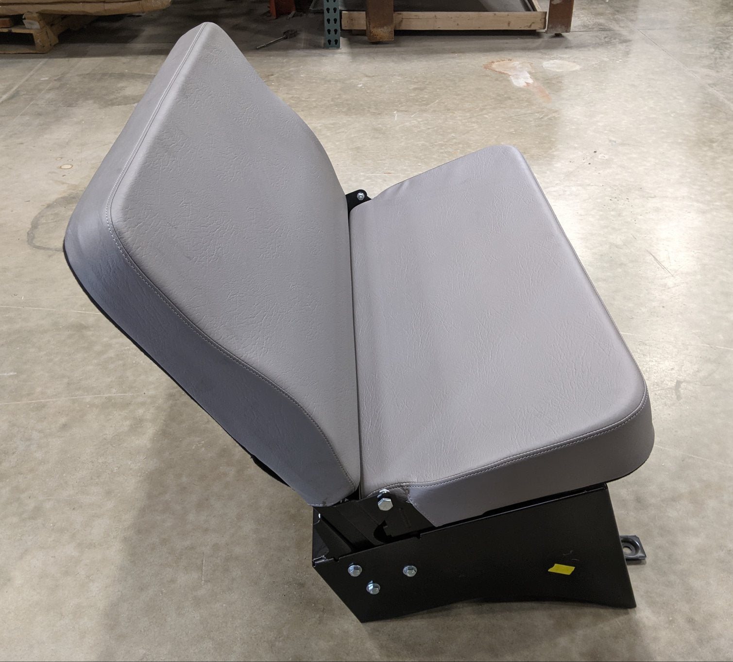 Freightliner M2 Opal Gray Vinyl TB Cutout 2-Man Bench Seat - P/N C27-00121-009 (9385995108668)