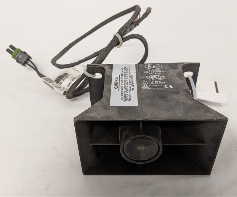 Used PRECO 1040 Self Adjusting  Back Up Alarm w/ Harness - P/N  10R-05-5947 (8977301307708)