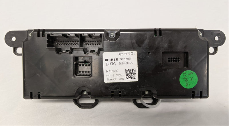 Used MAHLE HVAC Main Daycab Temperature Control - P/N  A22-73670-001 (9015639081276)