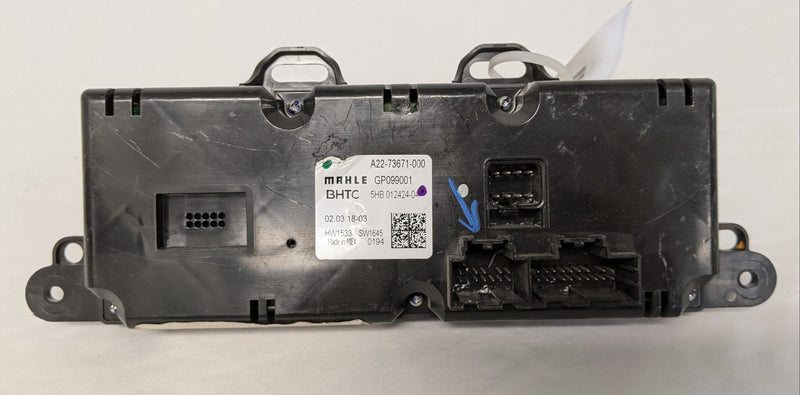 Damaged MAHLE Sleeper Main HVAC Temperature Control - P/N  A22-73671-000 (9020688466236)