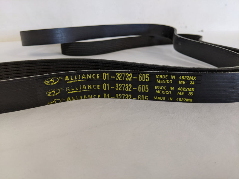 Alliance 102.56" (2605 mm) EPDM 8 Rib Fan Belt - P/N 01-32732-605 (9358779777340)