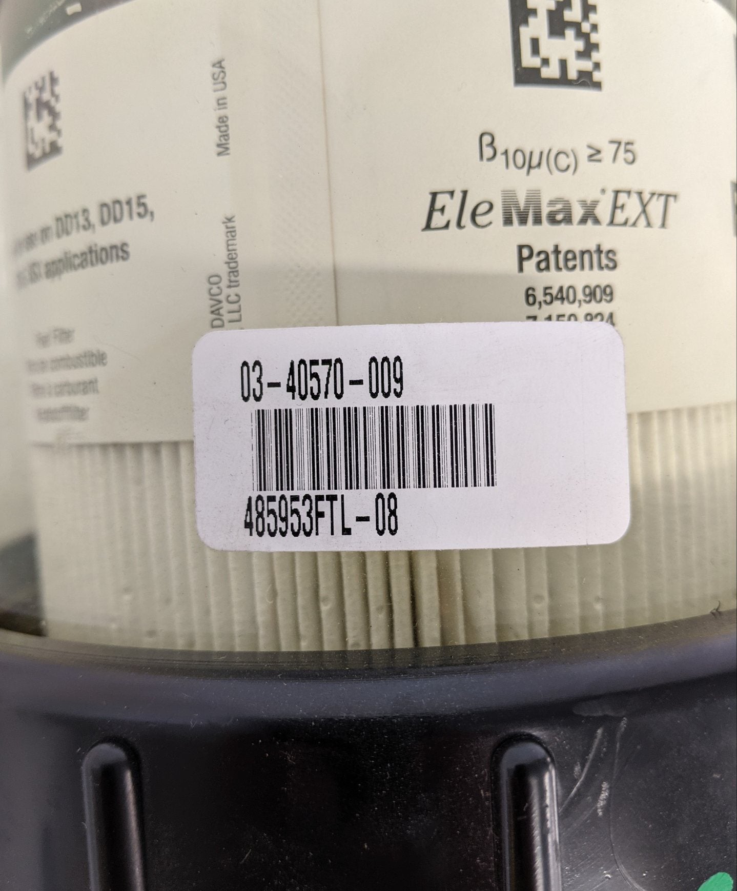 Davco Fuel Pro 485 ESOC WIF/Bypass Fuel Water Separator (FWS) - P/N 03-40570-009 (9358789443900)