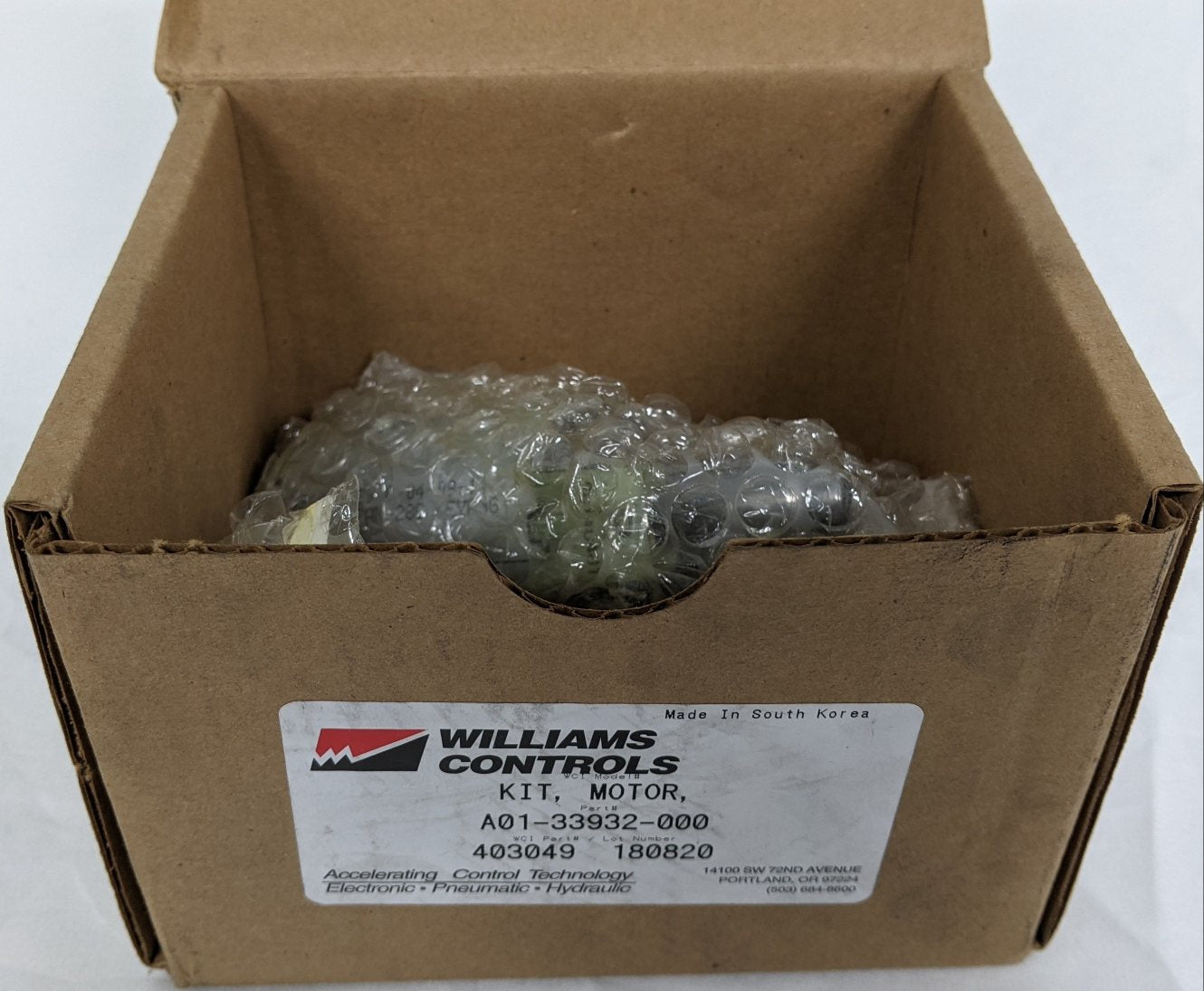 Williams Controls Adjustable Accelerator APU Motor Kit - P/N A01-33932-000 (9387902599484)