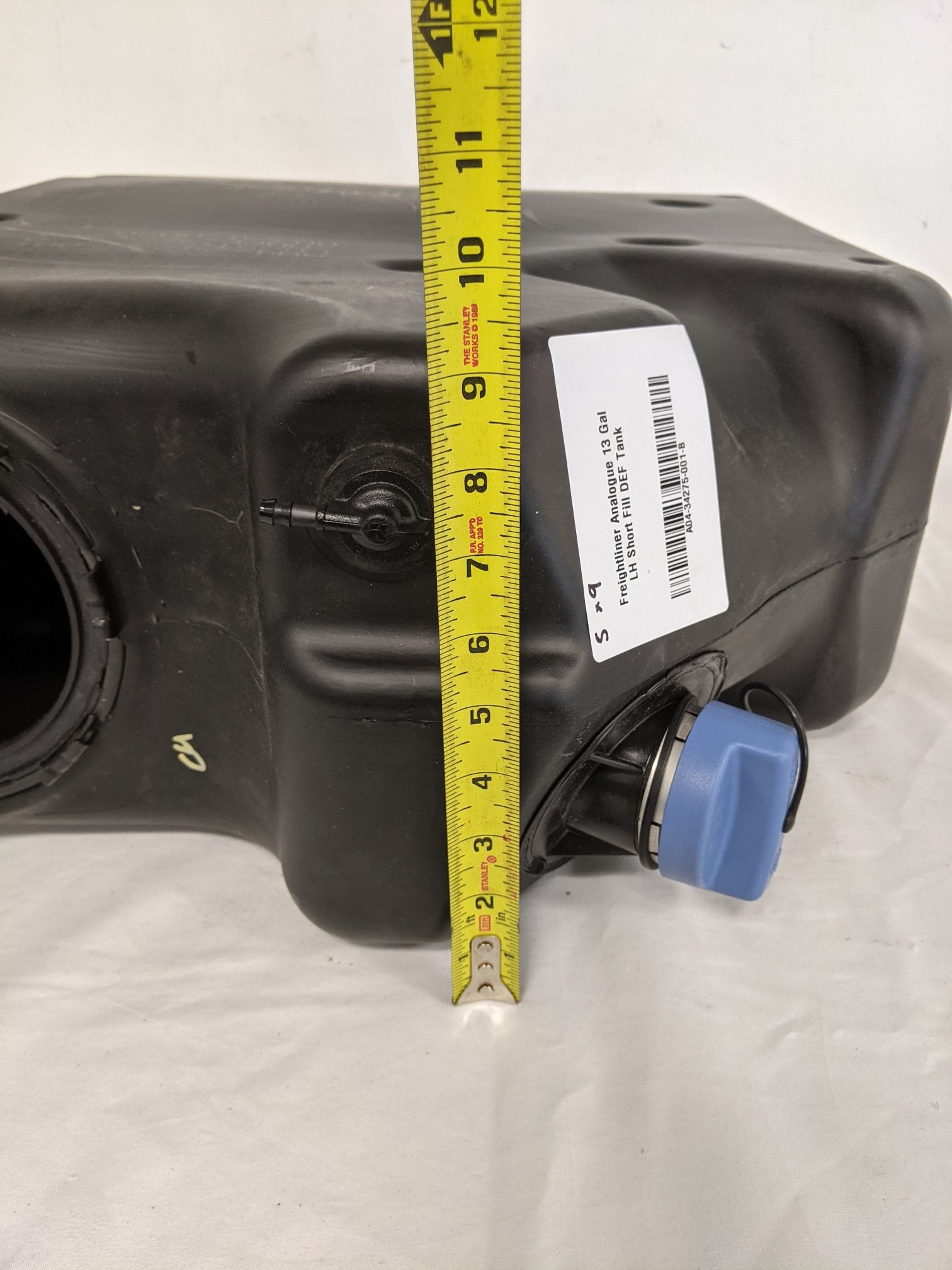 Freightliner 13 Gal LH Short Fill Analogue DEF Tank - P/N A04-34275-001 (9452475089212)