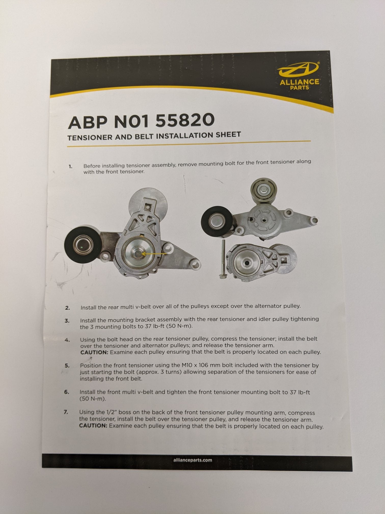 Alliance DD13 / DD15 / DD16 MTU 1300 Belt Tensioner - P/N ABP N0155820