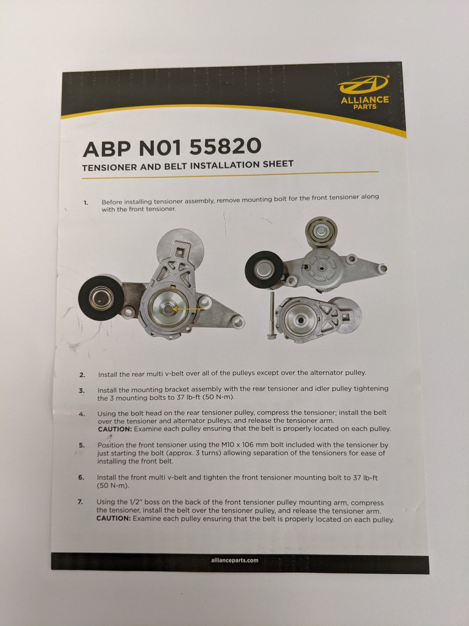 Alliance DD13 / DD15 / DD16 MTU 1300 Belt Tensioner - P/N ABP N0155820 (9422232781116)