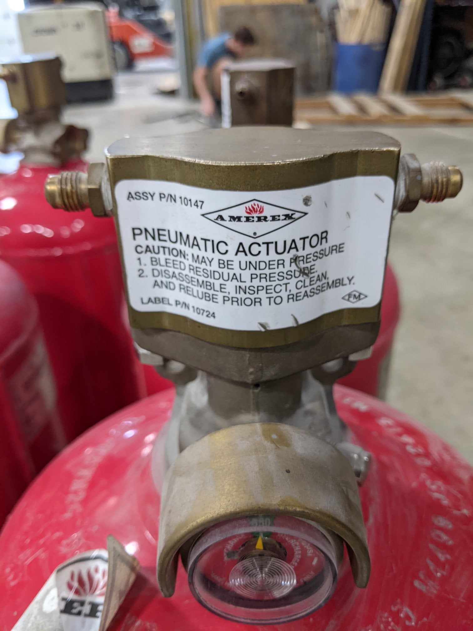 Lot of 8* Amerex Industrial Dry Chemical ABC Fire Extinguisher Cylind
