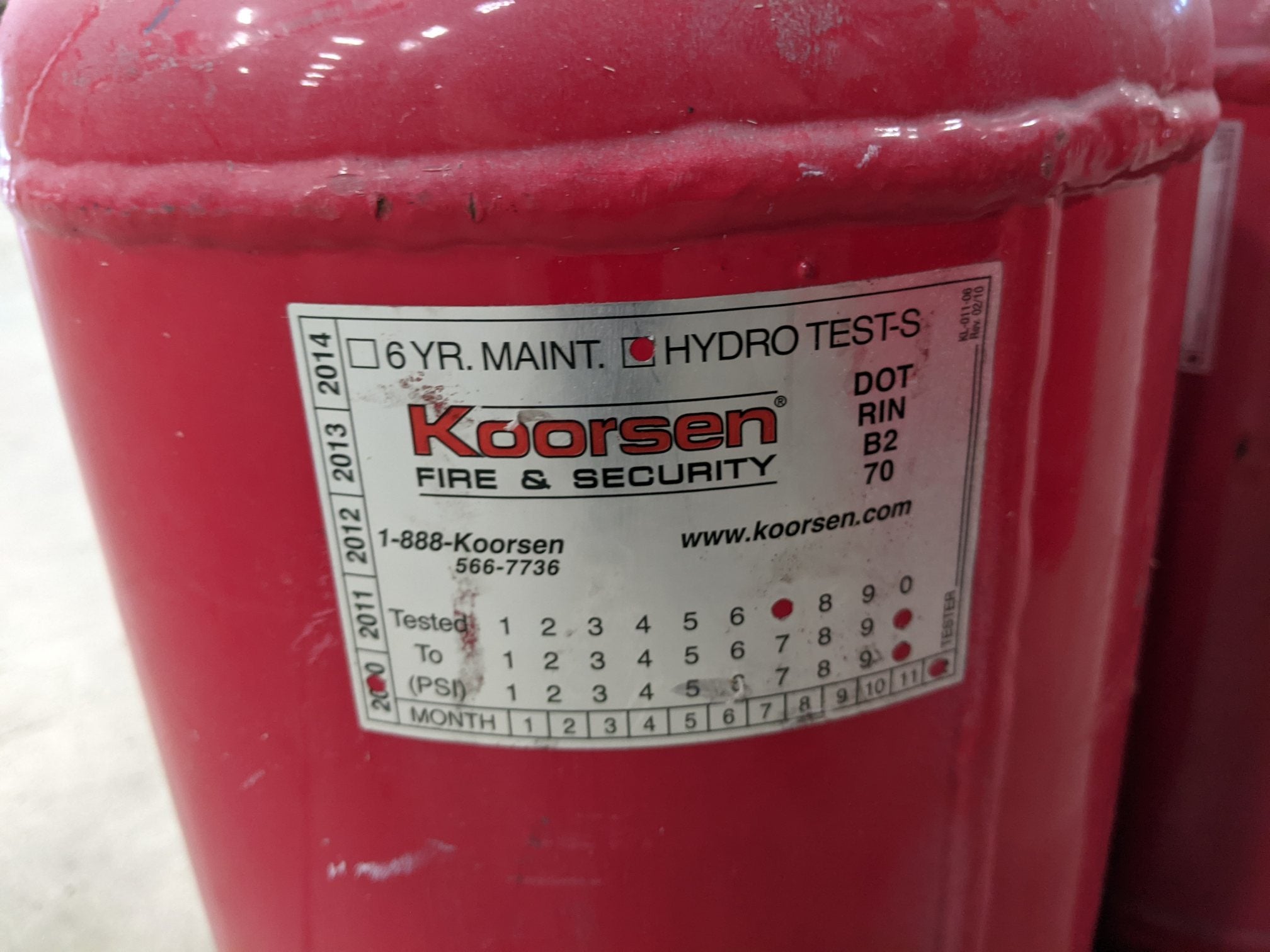 Lot of 8* Amerex Industrial Dry Chemical ABC Fire Extinguisher Cylind