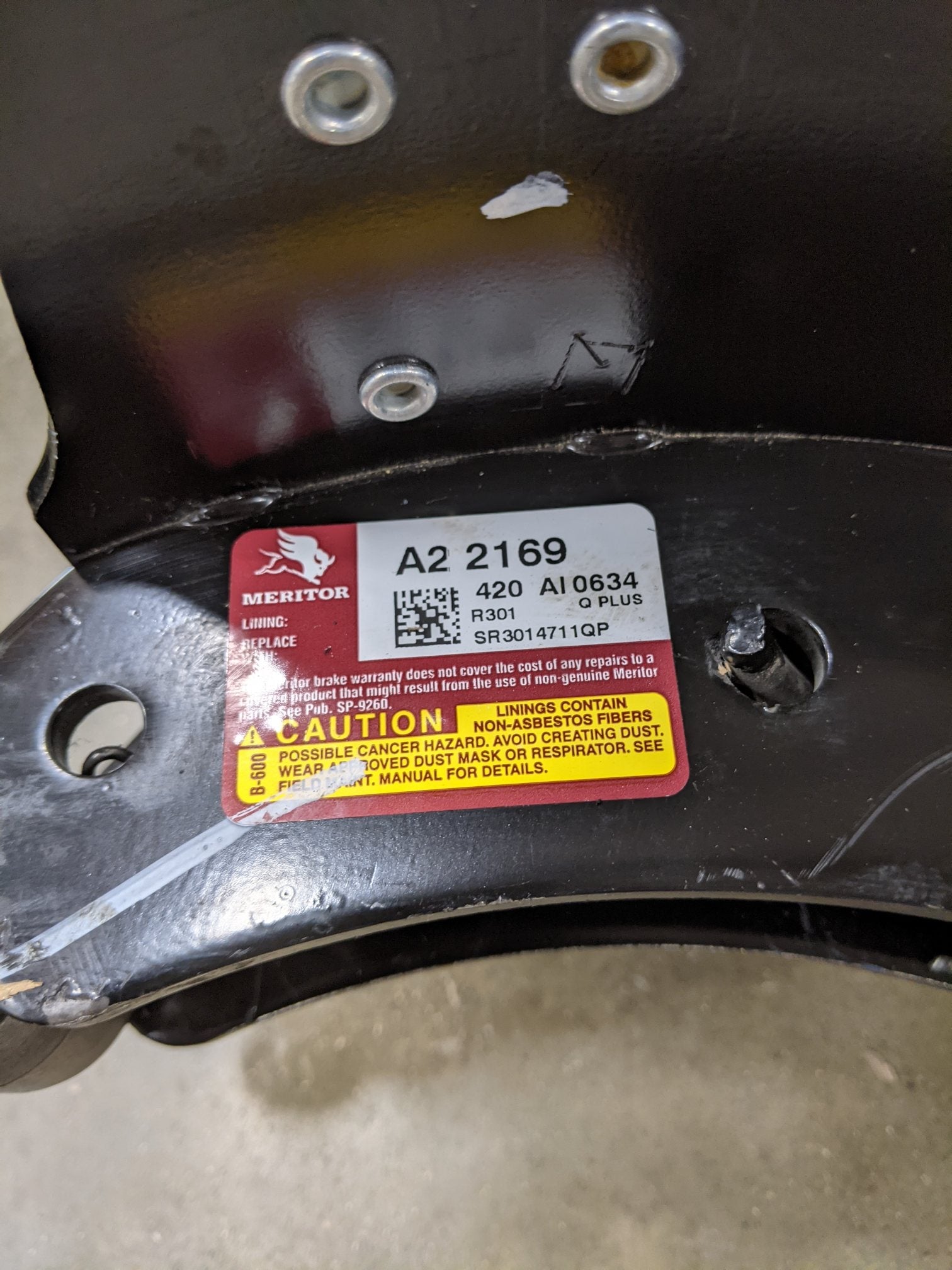 New Take Off *4 Sets* Meritor 16.5 4711QP 8 ⅝ Brake Shoe Kits- P/N SR3014711QP (9535025217852)