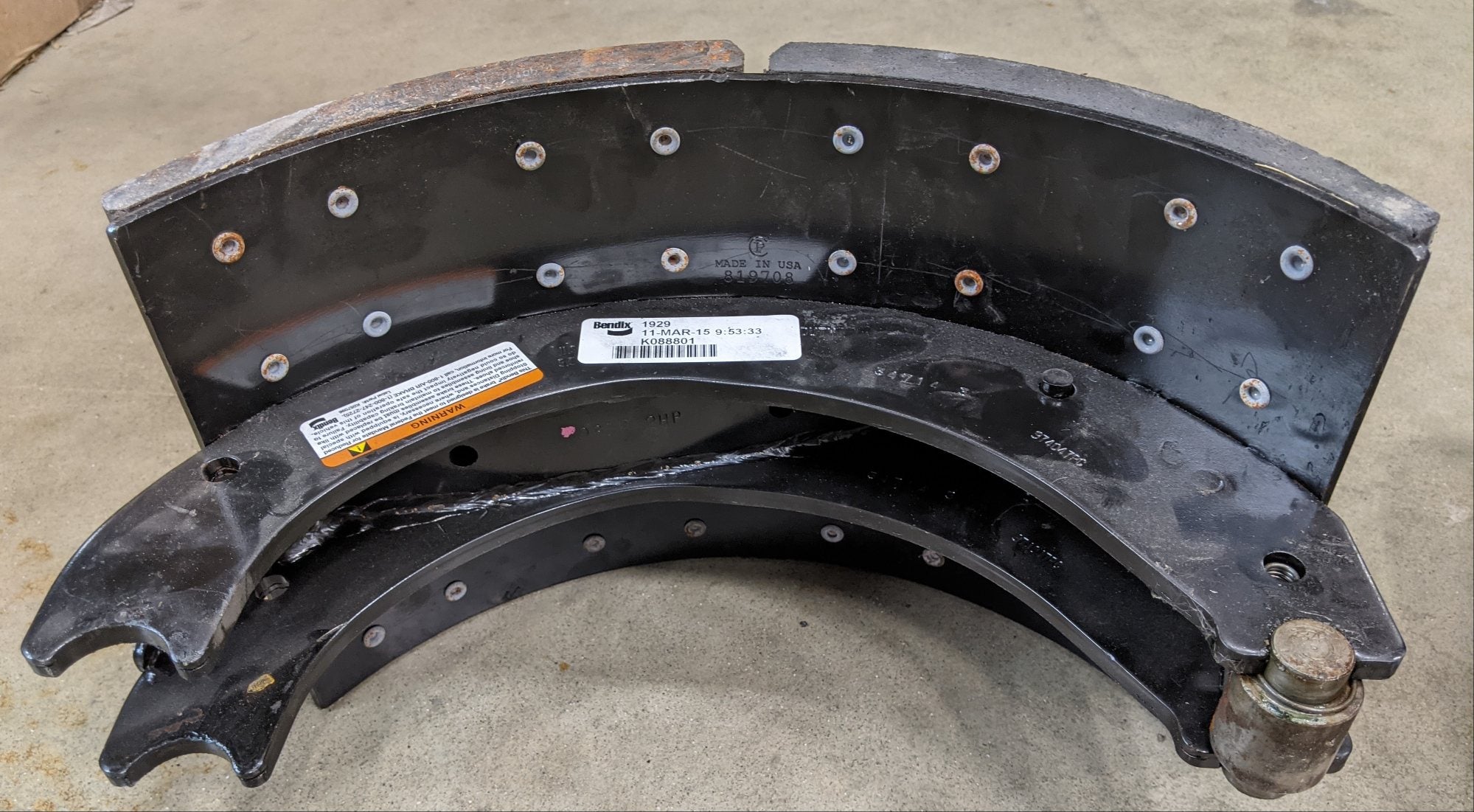 *New Take-Off *1 Set* Bendix 4726E2 16.5" BX850 8 ⅝ Brake Shoe Kit - P/N K088801 (9536843874620)