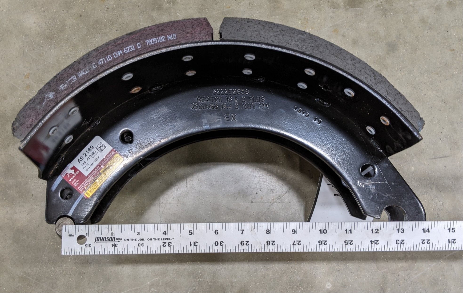 New Take Off *4 Sets* Meritor 16.5 4711QP 8 ⅝ Brake Shoe Kits- P/N SR4034711QP (9539567780156)