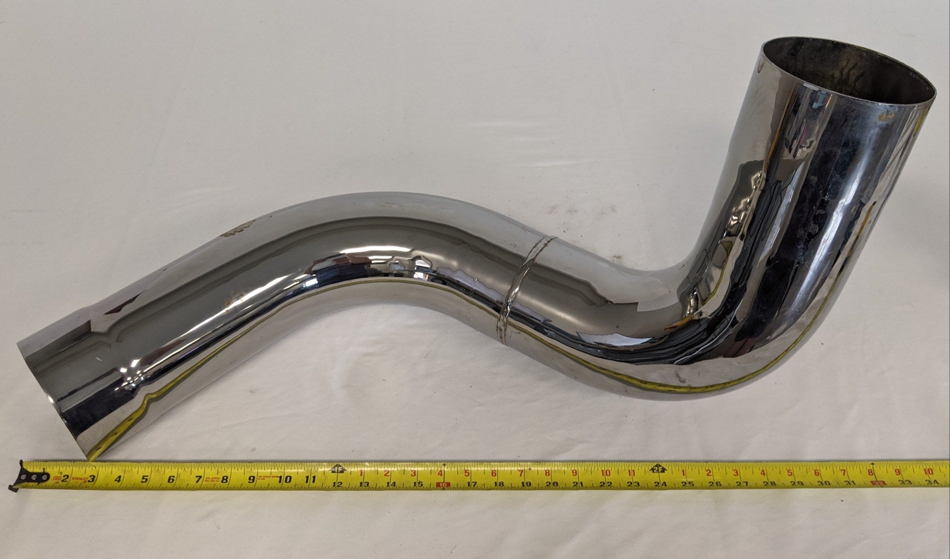 Used Freightliner LH 5" Chrome Back of Cab Exhaust Pipe - P/N 04-21290-001 (9645146702140)