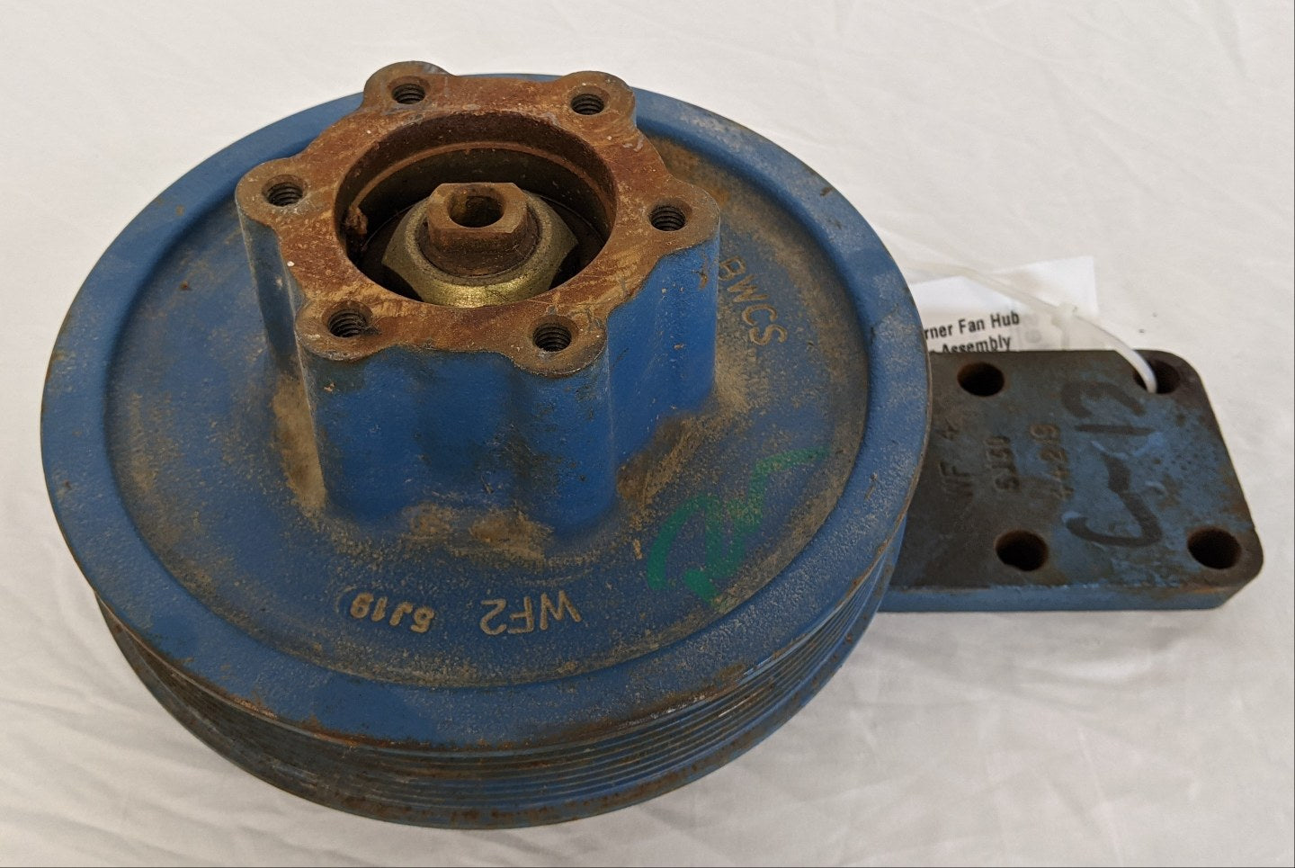 Used Borg Warner Fan Hub & Pulley For Assembly P/N 1077-09354-02 (9660265136444)