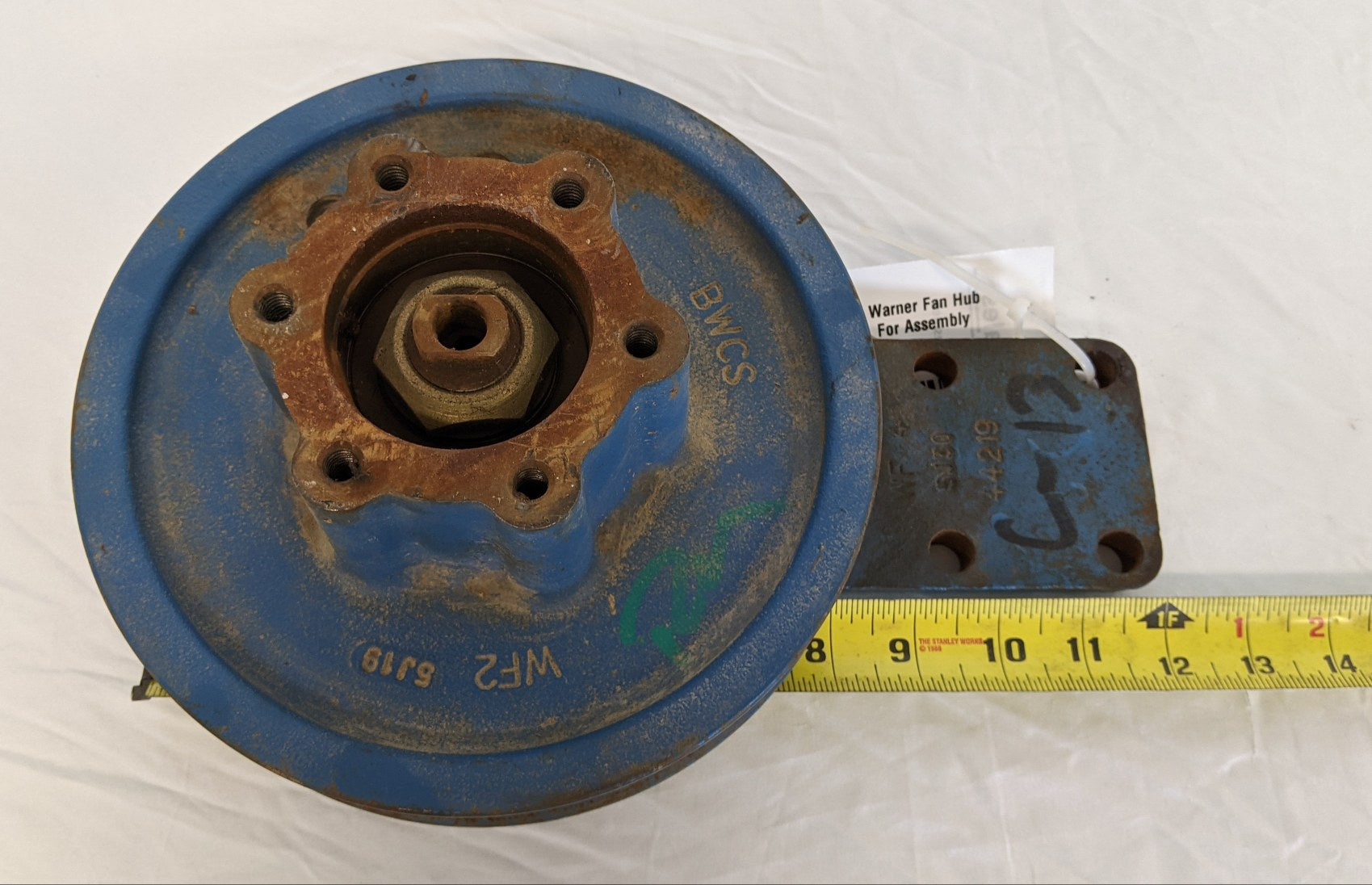 Used Borg Warner Fan Hub & Pulley For Assembly P/N 1077-09354-02 (9660265136444)