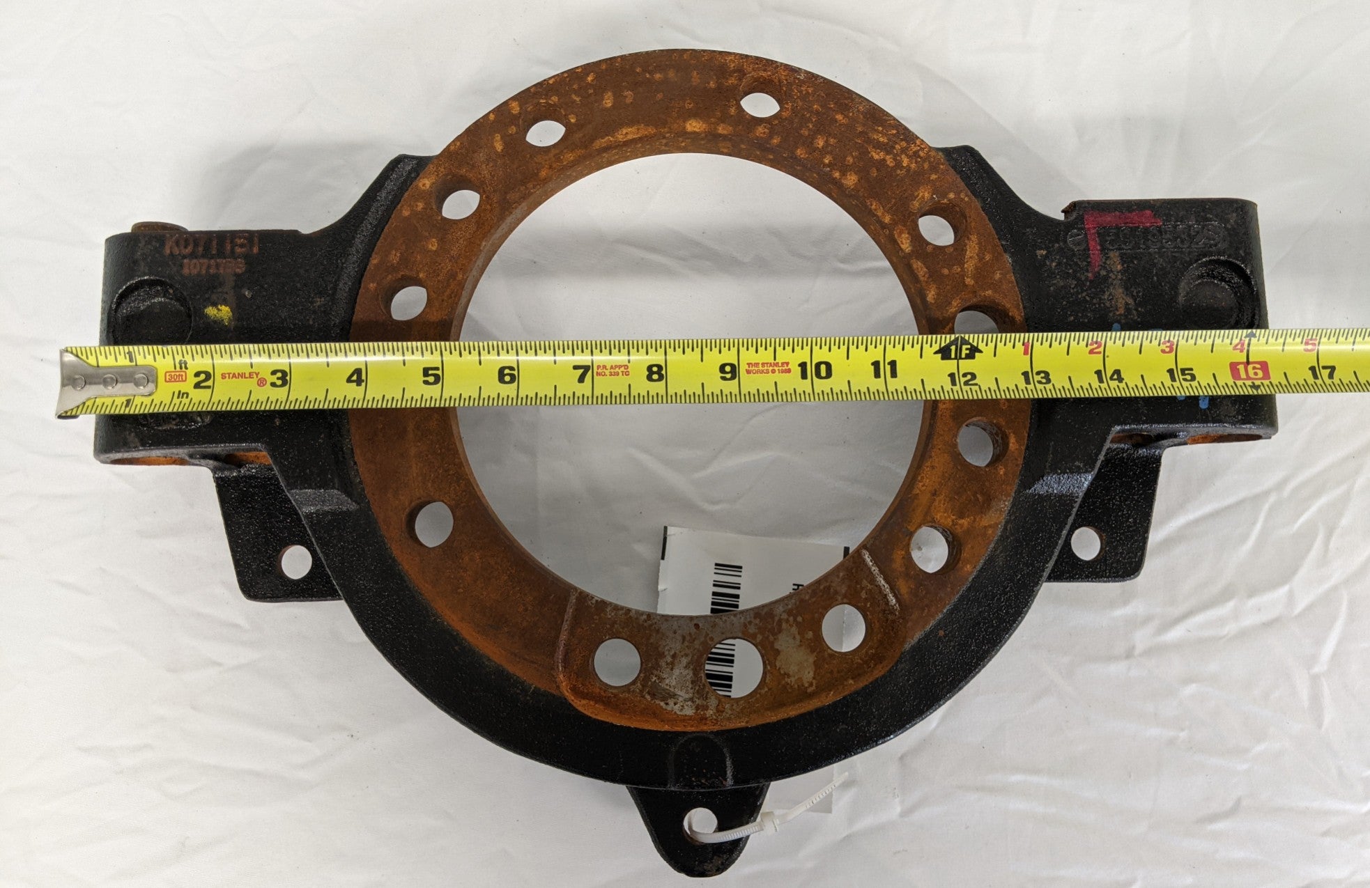 Used Bendix Cast Iron Hydraulic Disc Brake Anchor Plate - P/N BWK071151 (9701552685372)