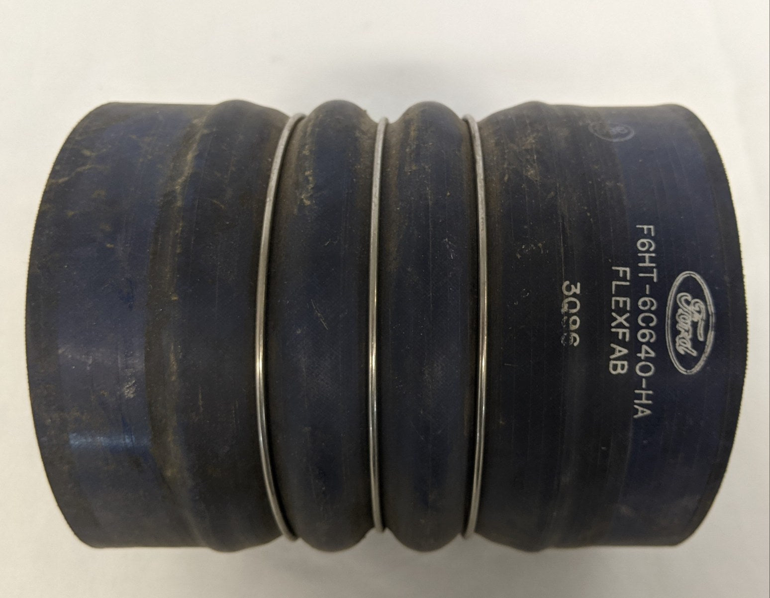 Used Ford 4 1/2" ID Blue Rubber Air Inlet Hose - P/N F6HT 6C640 HA (9746242896188)