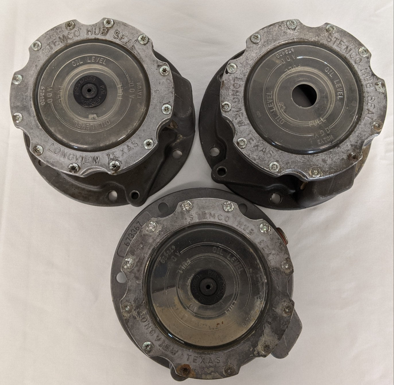 *Lot of 3* Used Freightliner Nested Hub Cap Housing - P/N: ETN 673367 (9746267111740)